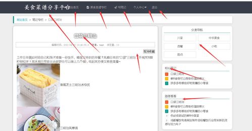 java毕业设计 现成产品 java ssm springboot 美食菜谱分享平台系统 数据库 源码 论文可运行 精品毕设 美食笔记查看 发布美食笔记信息 评论 后台管理员对用户